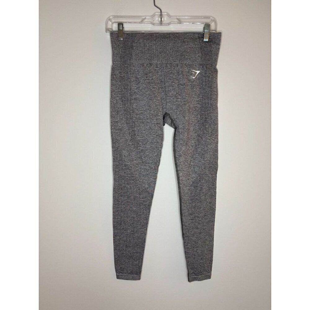 GYMSHARK Leggings Womens XS/S Gray Polka Dot Stretch Workout Athleisure Gym - Picture 5 of 7